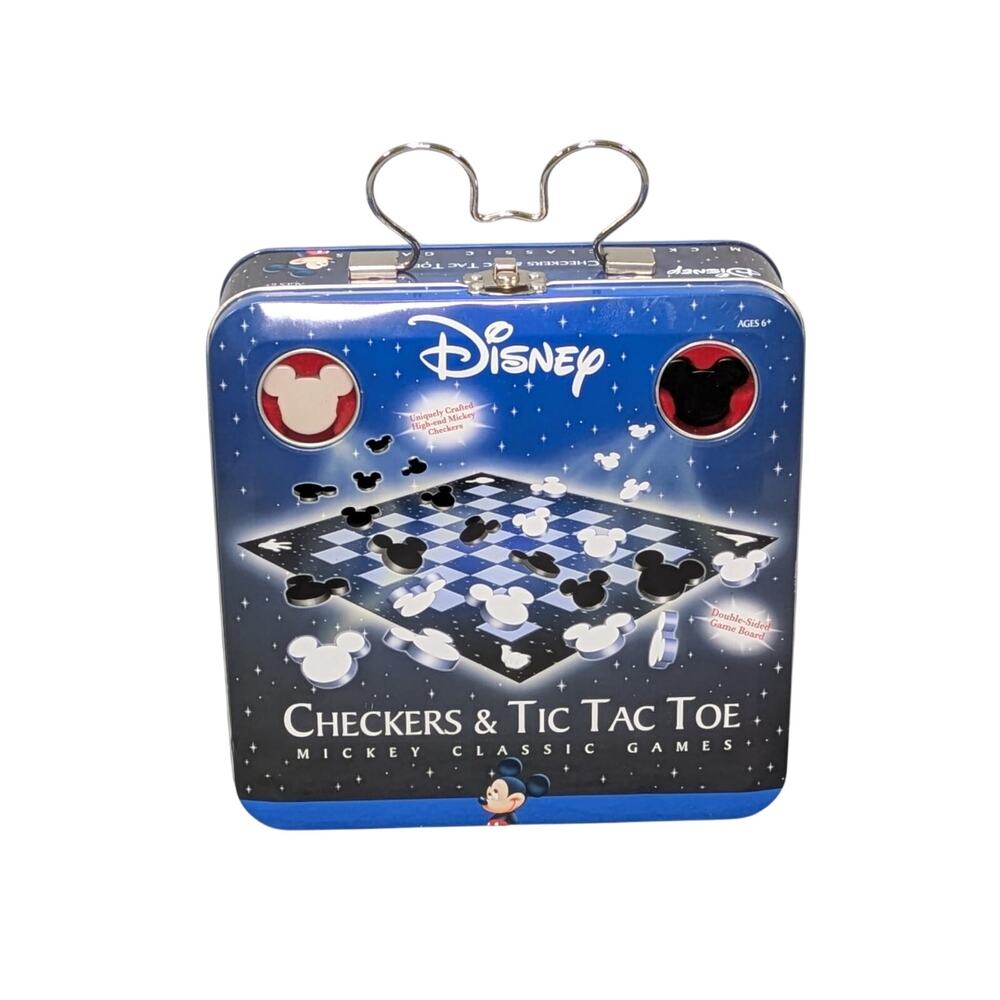 Vintage Disney Mickey Mouse Checkers Tic Tac Toe Classic Games Complete